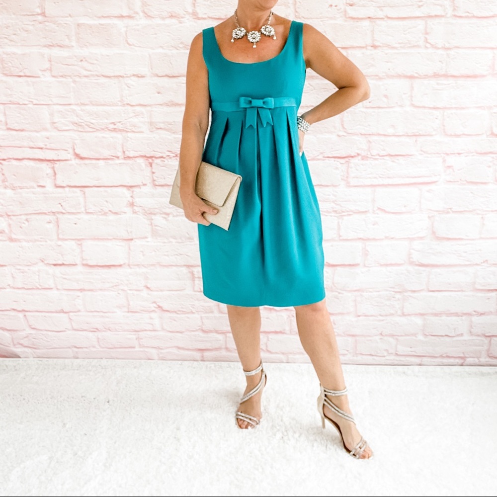 💕💍Liz Claiborne Jewel Green Sleeveless Party Dress - 8. Runs SMALL! - Picture 3 of 10